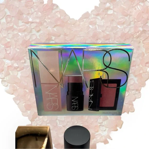 NARS Afterglow liquid, Powder & Multipurpose Blush stick set in Dolce Vida NIB - Picture 2 of 14